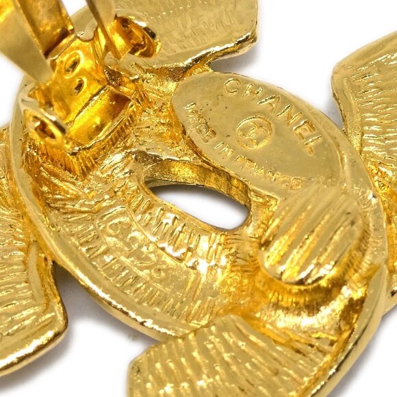 Chanel CC Earrings Clip-On Gold - Picture 8 of 8